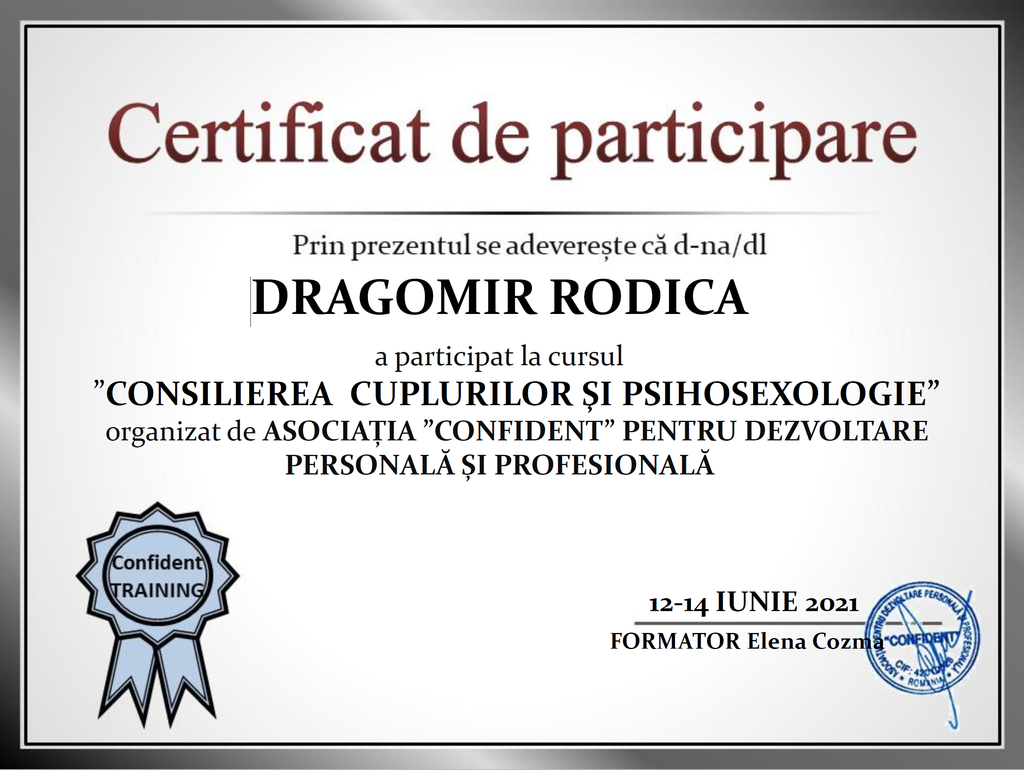 Consiliere cupluri psihosexologie